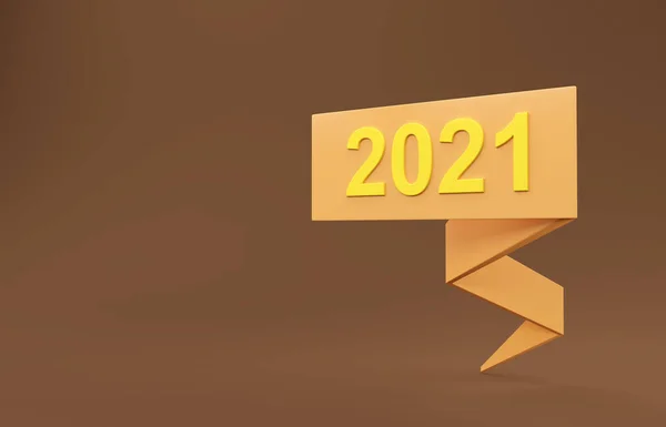 Новый 2021 Год Creative Design Rendered Image — стоковое фото