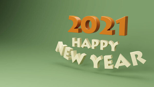 Новый 2021 год Creative Design - 3D Rendered Image