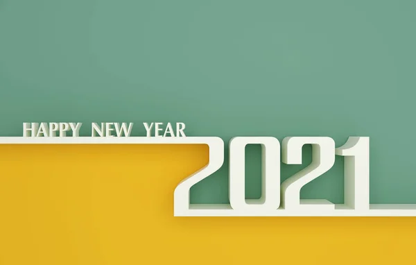 New Year 2021 Creative Design Concept Rendered Image — Stock Photo, Image