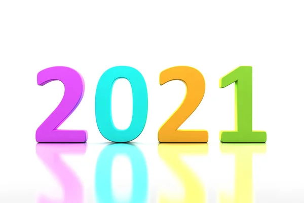 Anul Nou 2021 Concept Design Creativ Imagine Redată — Fotografie, imagine de stoc