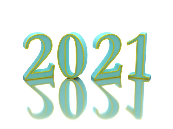 New Year 2021 Creative Design Concept Rendered Image — Stock Photo, Image