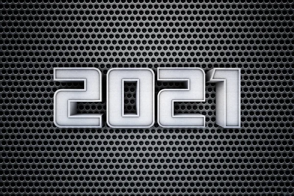 Nyår 2021 Creative Design Concept Rendered Image — Stockfoto