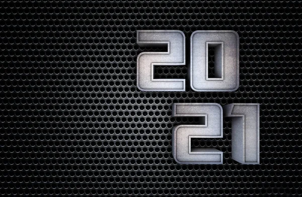 Año Nuevo 2021 Concepto Diseño Creativo Imagen Renderizada — Foto de Stock