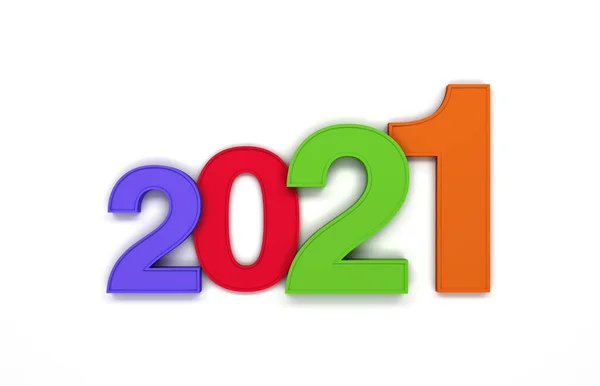 Nieuwjaar 2021 Creatief Ontwerpconcept Rendered Image — Stockfoto