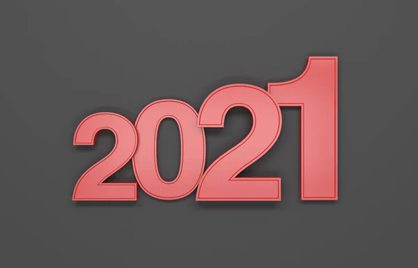 New Year 2021 Creative Design Concept Rendered Image — Stok Foto