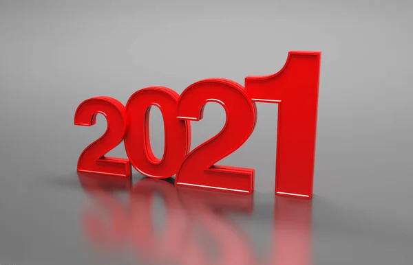 Nieuwjaar 2021 Creatief Ontwerpconcept Rendered Image — Stockfoto