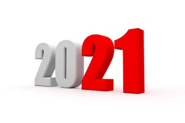 Yeni Yıl 2021 Yaratıcı Tasarım Konsepti - 3B Hazırlanmış Resim