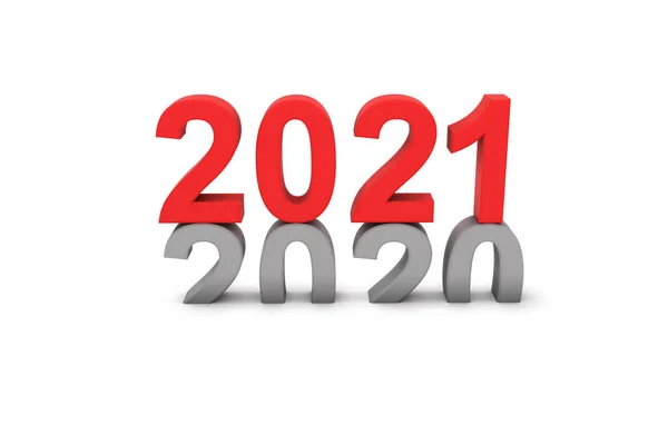 New Year 2021 Creative Design Concept Rendered Image — Stock Photo, Image