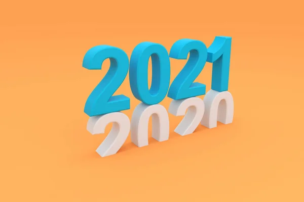 Новый 2021 Год Creative Design Rendered Image — стоковое фото