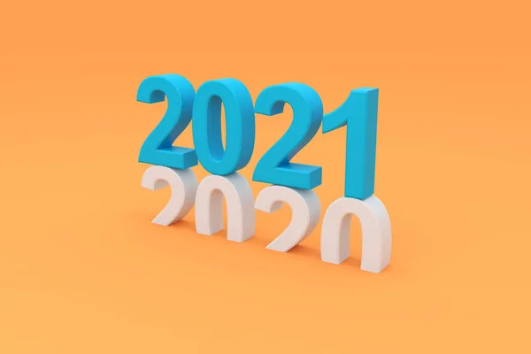Año Nuevo 2021 Concepto Diseño Creativo Imagen Renderizada —  Fotos de Stock