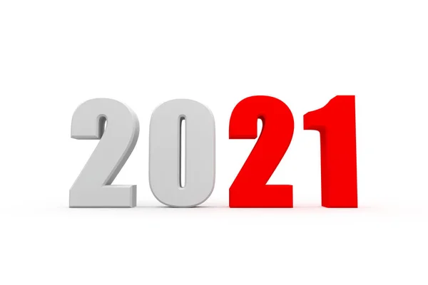 New Year 2021 Creative Design Concept Renderelt Kép — Stock Fotó