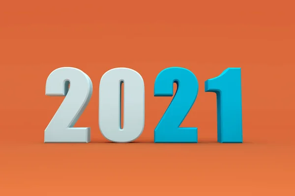 Nieuwjaar 2021 Creatief Ontwerpconcept Rendered Image — Stockfoto