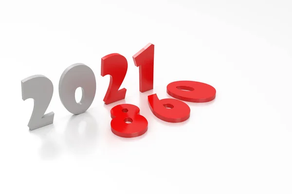 New Year 2021 Creative Design Concept Rendered Image — Stock Photo, Image