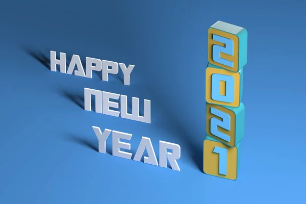 New Year 2021 Creative Design Concept 렌더링 이미지 — 스톡 사진