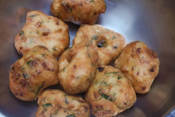 Makanan Ringan Peralihan India Medhu Vadai — Stok Foto