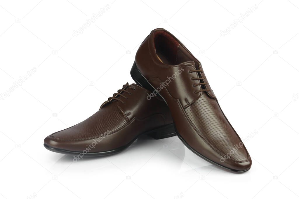 Men's formal leather Shoes isolated on white