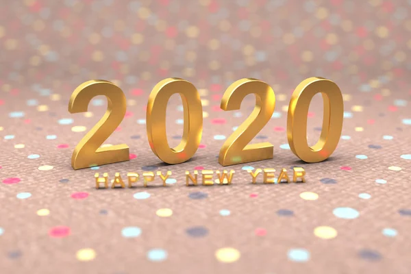 New Year 2021 Creative Design Concept Rendered Image — Stock Photo, Image