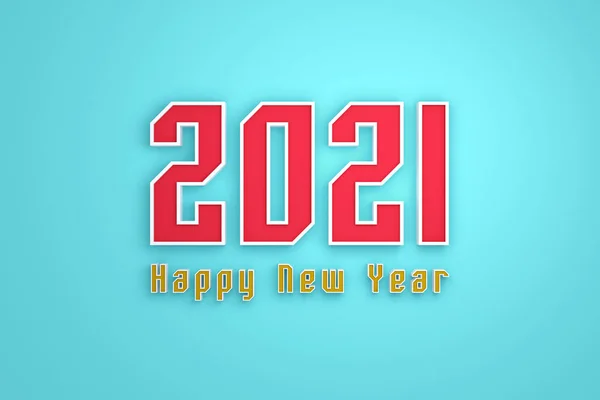 Neues Jahr 2021 Kreatives Gestaltungskonzept Gerendertes Bild — Stockfoto