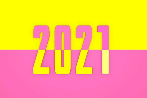 Nieuwjaar 2021 Creatief Ontwerpconcept Rendered Image — Stockfoto