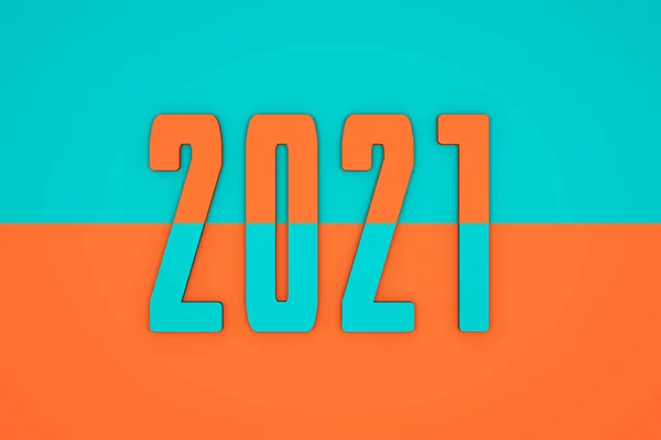 New Year 2021 Creative Design Concept 렌더링 이미지 — 스톡 사진