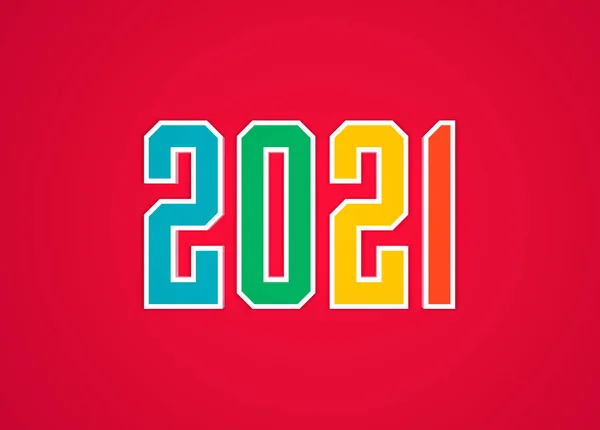 Nieuwjaar 2021 Creatief Ontwerpconcept Rendered Image — Stockfoto