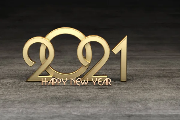 New Year 2021 Creative Design Concept Rendered Image — Stock Photo, Image