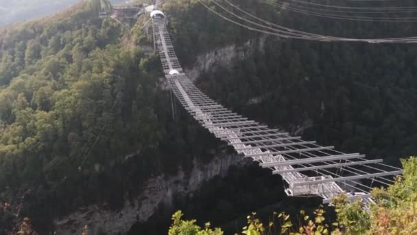 Rusko Soči 2020 Skok Nejvyššího Bungee Soči — Stock video