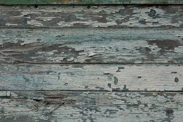 Fragmento Del Lado Madera Camión Viejo Pintura Está Descolorida Agrietada — Foto de Stock