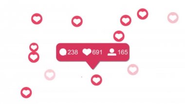 Yorum, seviyor, takipçisi hızlı bir şekilde artırmak animasyon counter. Instagram seviyor