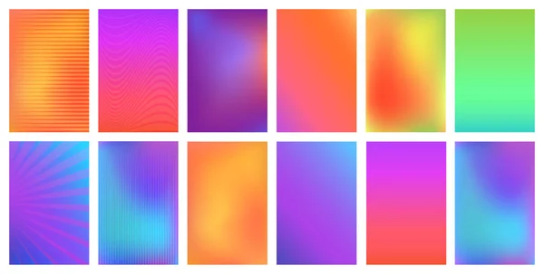 Creative vector bright vivid gradient set for any modern design. Invitation, greeting card, flyer, banner. — Stock Vector