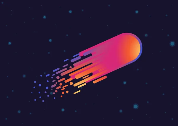 Cometa de gradiente de design moderno em fundo vetorial espacial galáxia . —  Vetores de Stock