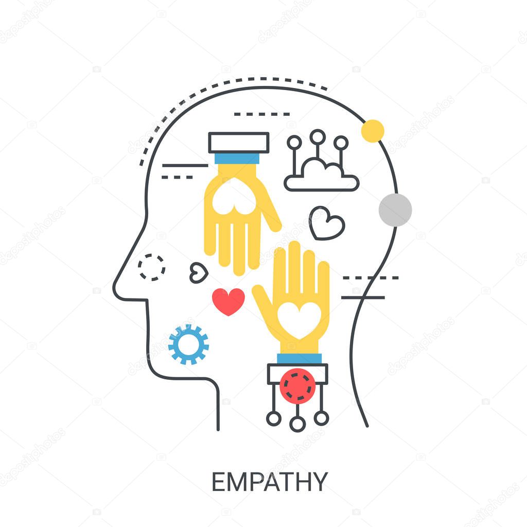 Empathy vector illustration concept.