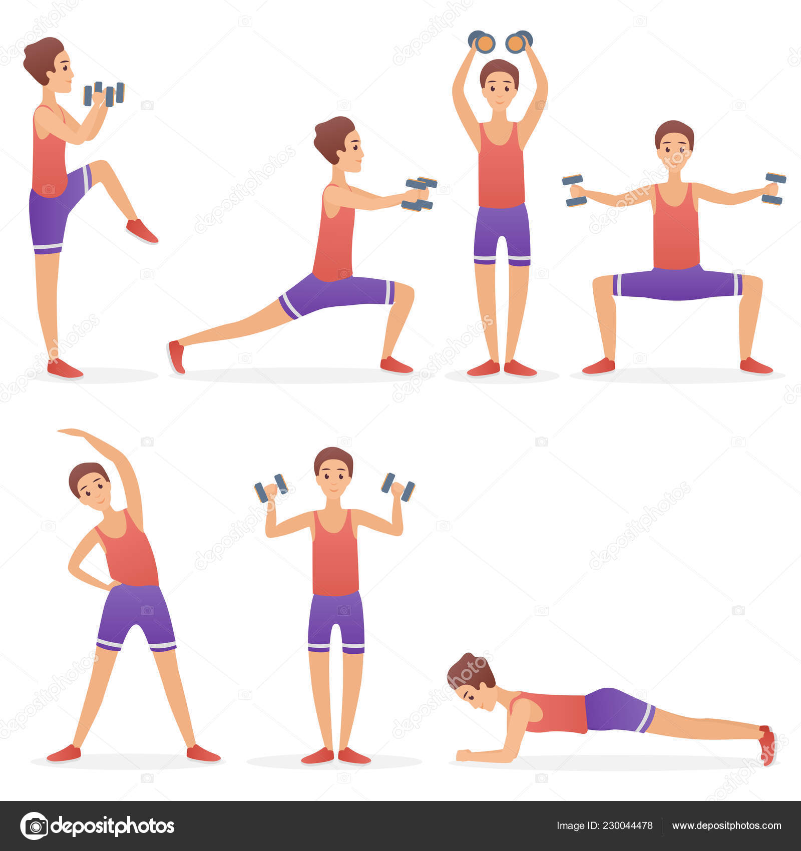 Home Workout Set Set Sport Exercises Exercises Free Weight