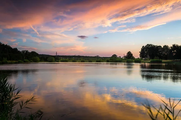 Beautiful Sky Illuminated Setting Sun — Stock Photo, Image