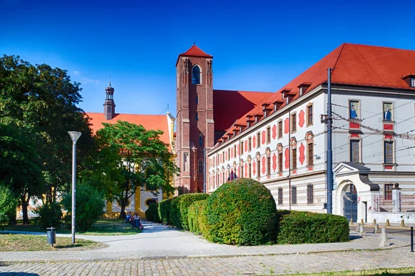 Ιστορική Αρχιτεκτονική Της Πόλης Του Βρότσλαβ Πολωνία — Φωτογραφία Αρχείου