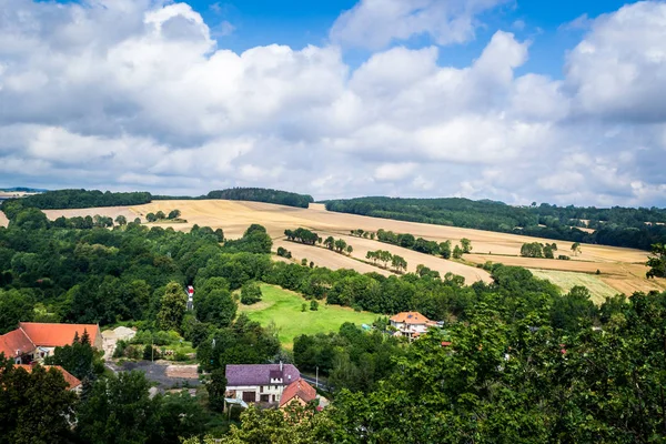 Krajobraz Widok Góry Zamkowej Bolków Polska — Zdjęcie stockowe