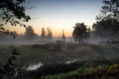 Bir sonbahar sabahı gizemli nehir