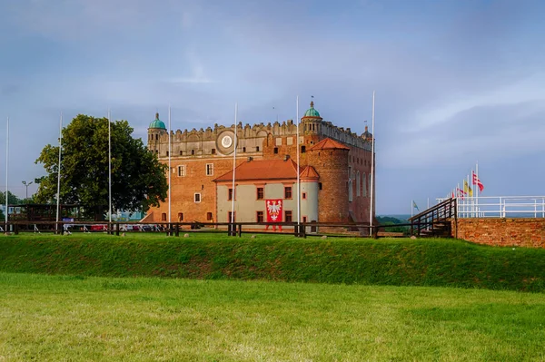 Kasteel Heuvel Golub Stad Dobrzyn Panorama Van Het Stadscentrum Polen — Stockfoto