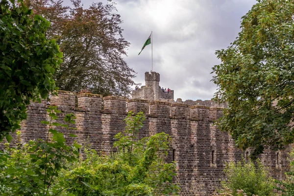 Średniowieczny Zamek Cardiff Walia — Zdjęcie stockowe
