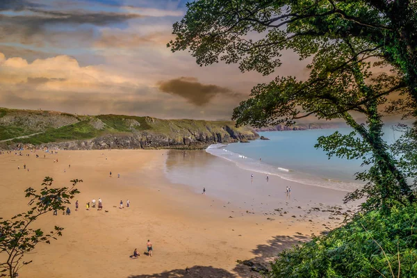 Die Walisische Küste Einem Sommerferientag — Stockfoto