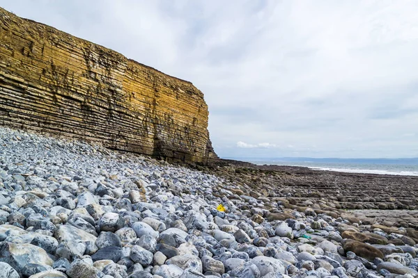 Wales Wilde Kliffen Rotskusten Aan Kust Bij Zonsondergang — Stockfoto