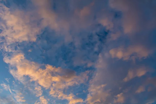 Coucher Soleil Coloré Avec Nuages — Photo