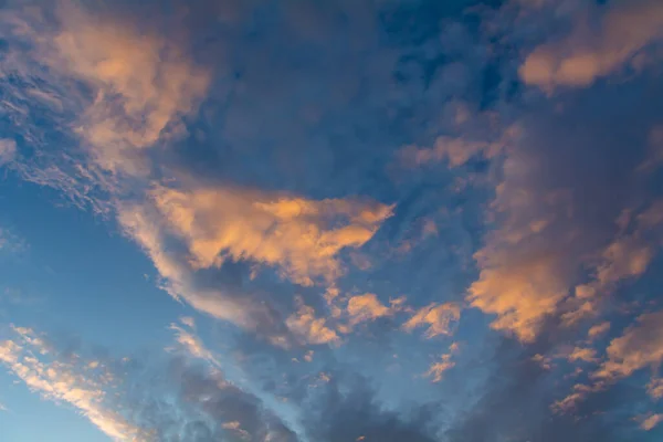 Coucher Soleil Coloré Avec Nuages — Photo