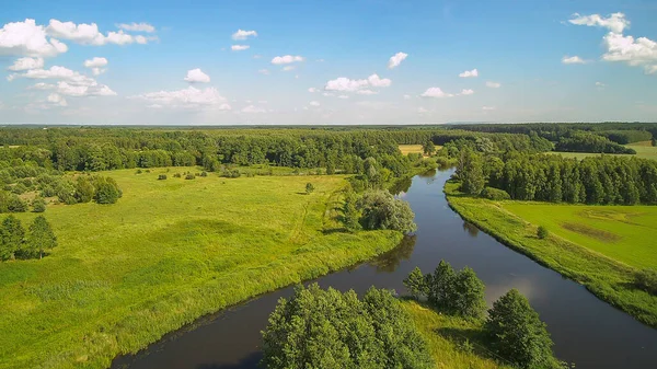 上から見たウィドワフカ川 ポーランド — ストック写真