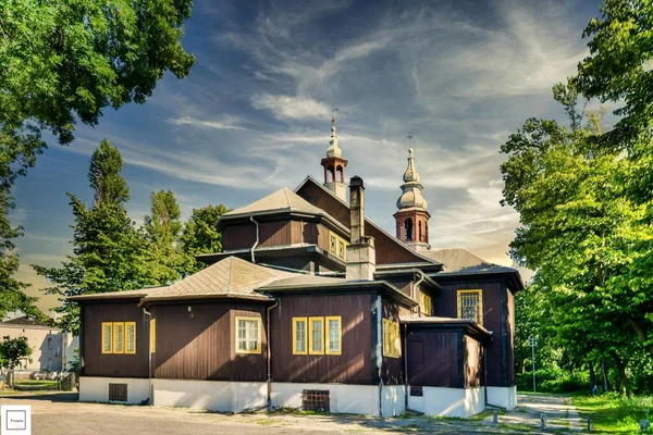 Chiesa Cattolica Nel Centro Lodz Polonia — Foto Stock