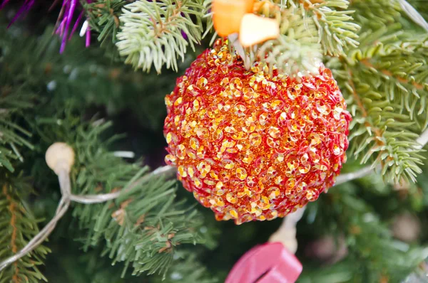 Fête Nouvel Décoration Arbre Noël Attendant Père Noël Claude Vacances — Photo