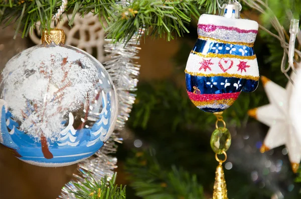 Rodzinne Wakacje Świętujemy Boże Narodzenie Przyjęcie Noworoczne Dekoracja Choinki Wesołych — Zdjęcie stockowe