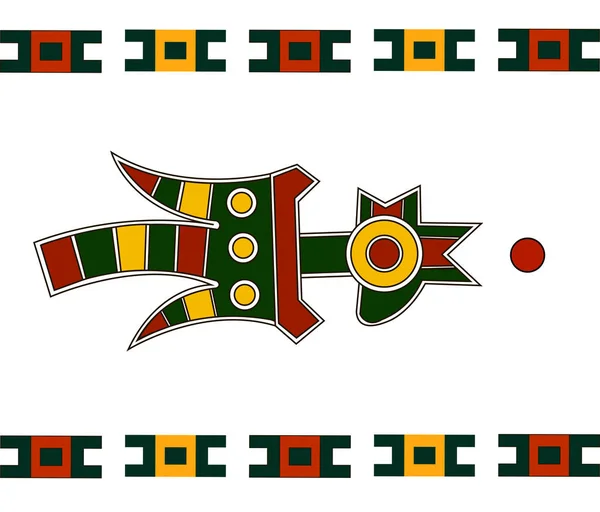 Polla Ethnic Patterns Native Americans Aztec Inca Maya Alaska Indians — Vector de stock