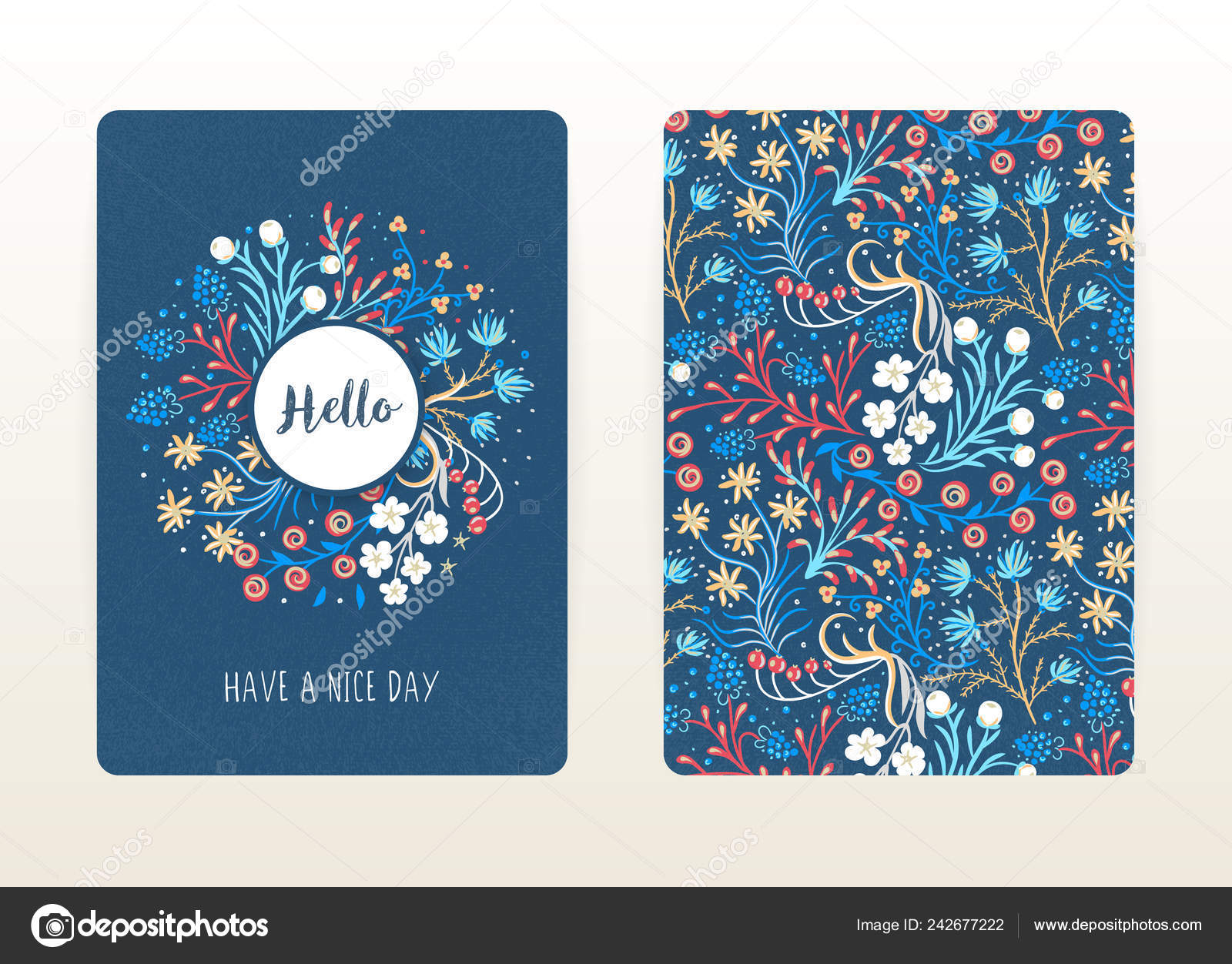 Cover Design With Floral Pattern Vector Image By C Leila Divine Vector Stock 242677222