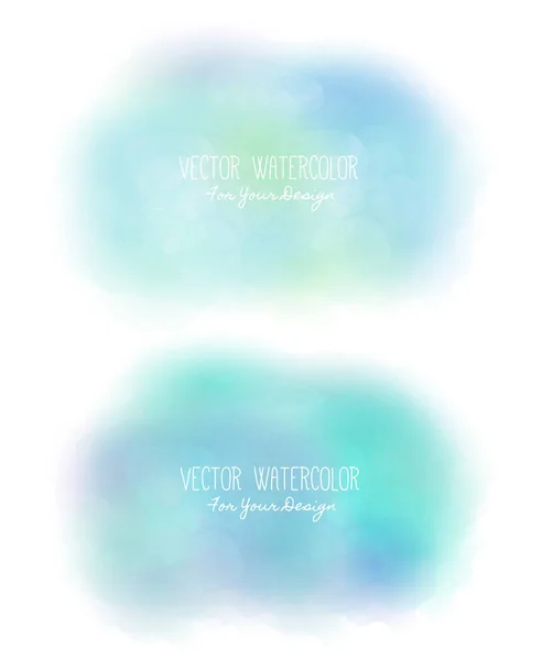 Set mit 2 hellen Flecken. Pseudoaquarell — Stockvektor